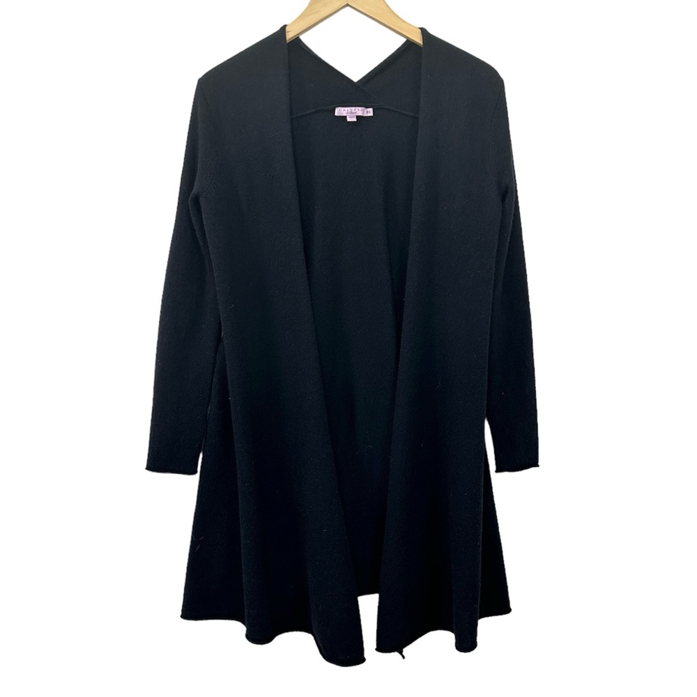 Calypso St. Barth Black Cashmere Open Long Cardigan Sweater Women’s Sz XS
